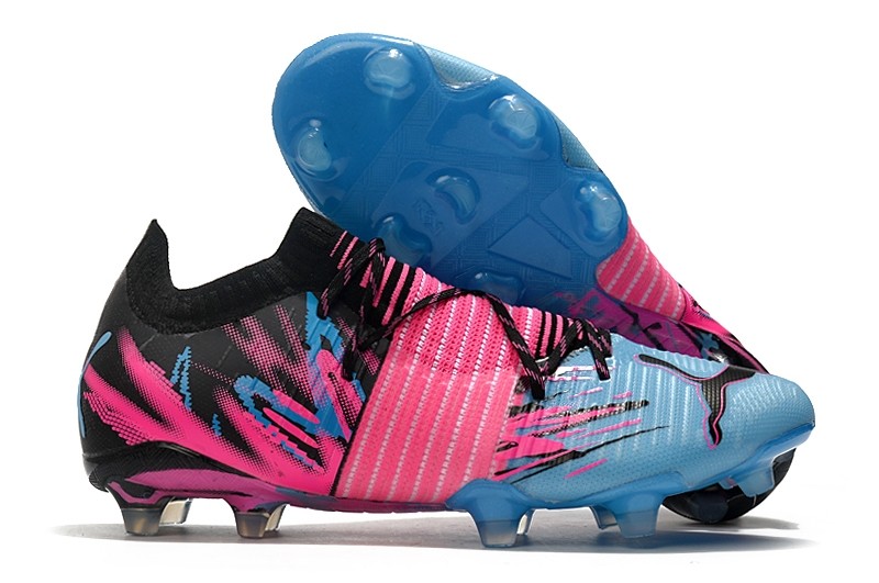 puma soccer boots blue and pink