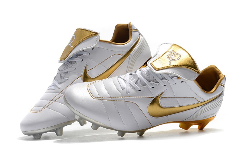 Nike Legend VII R10 Elite FG Football - White Gold Silver