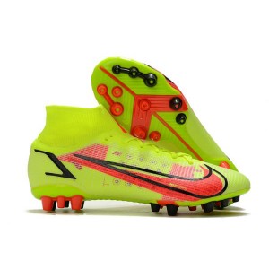 Kids Nike Mercurial Superfly 8 'Montivation Pack' AG-PRO Cheap Football Boots Volt Bright Crimson Black