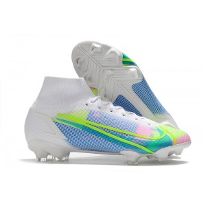 Nike Mercurial Superfly 8 Elite Fg By You - White/Blue/Pink/Yellow