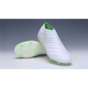 Adidas Copa 19+ FG - White/Solar Lime/White