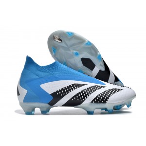 adidas Predator Accuracy+ FG Football Boots - White/Black/Blue Bright Royal