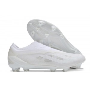 adidas X Crazyfast.1 Laceless FG Pearlized - Footwear White