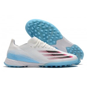 Adidas X Ghosted.1 TF - White Blue Pink Cleats