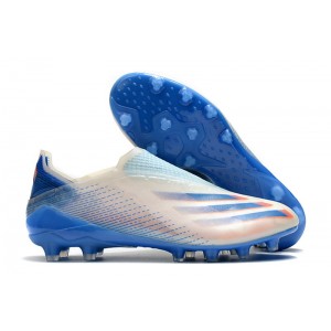 Adidas X Ghosted+ AG - White Blue Pink Cleats