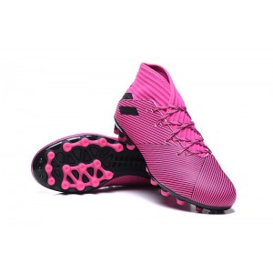 Kids Adidas Nemeziz 19.3 AG Hard Wired - Shock Pink/Black/White