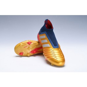 Kids Adidas Predator 19+ FG DBZZ - Gold Metallic/Silver Metallic/Collegiate Navy/Red