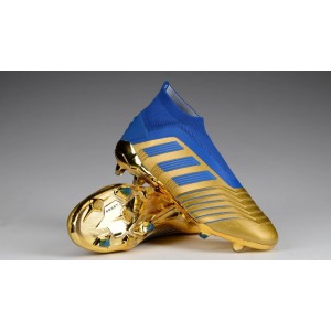 Kids Adidas Predator 19+ FG Input Code - Gold Metallic/Blue