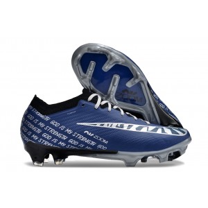 Nike Air Zoom Mercurial Vapor 15 Elite FG Football Boots - Blue/White/Silver Black