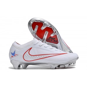 Nike Air Zoom Mercurial Vapor 15 Elite FG Football Boots - White/Red/Silver